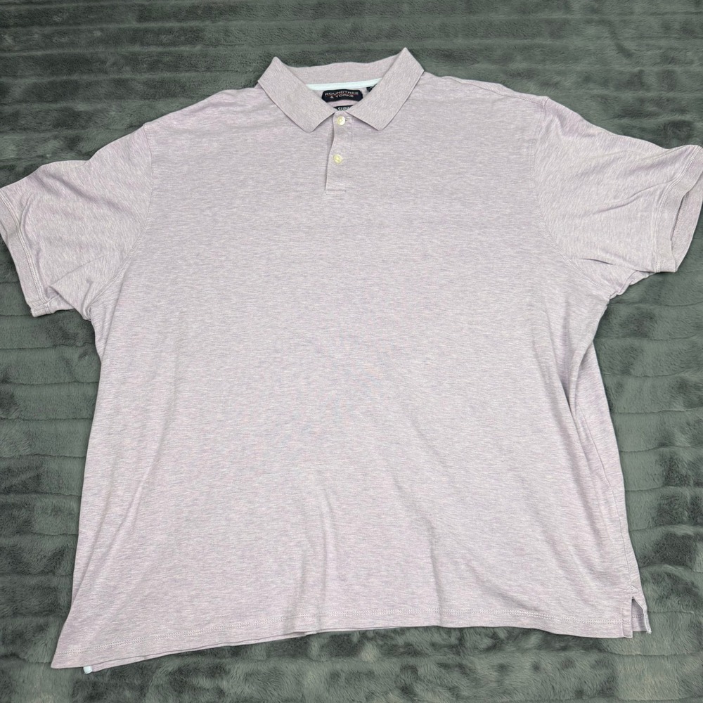 Roundtree & Yorke Mens XXL Lavender Supima Cotton Short Sleeve Polo Shirt